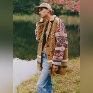 Anthropologie Pilcro Faux Fur Contrast Jacket